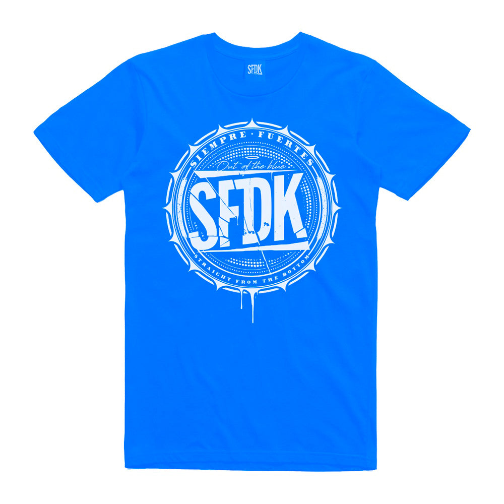 Camiseta azul "OUT OF THE BLUE" SFDK