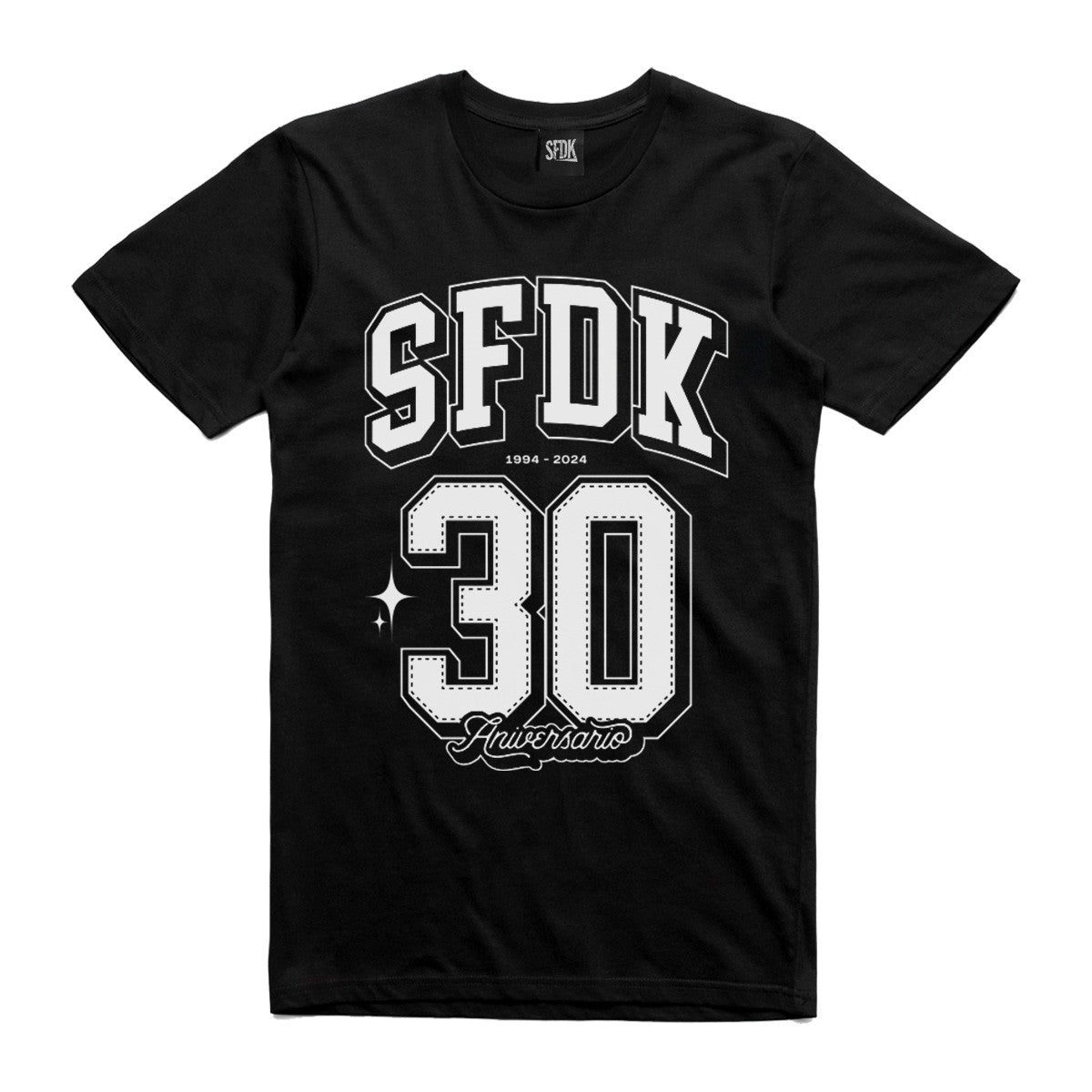 Camiseta negra 30 aniversario SFDK