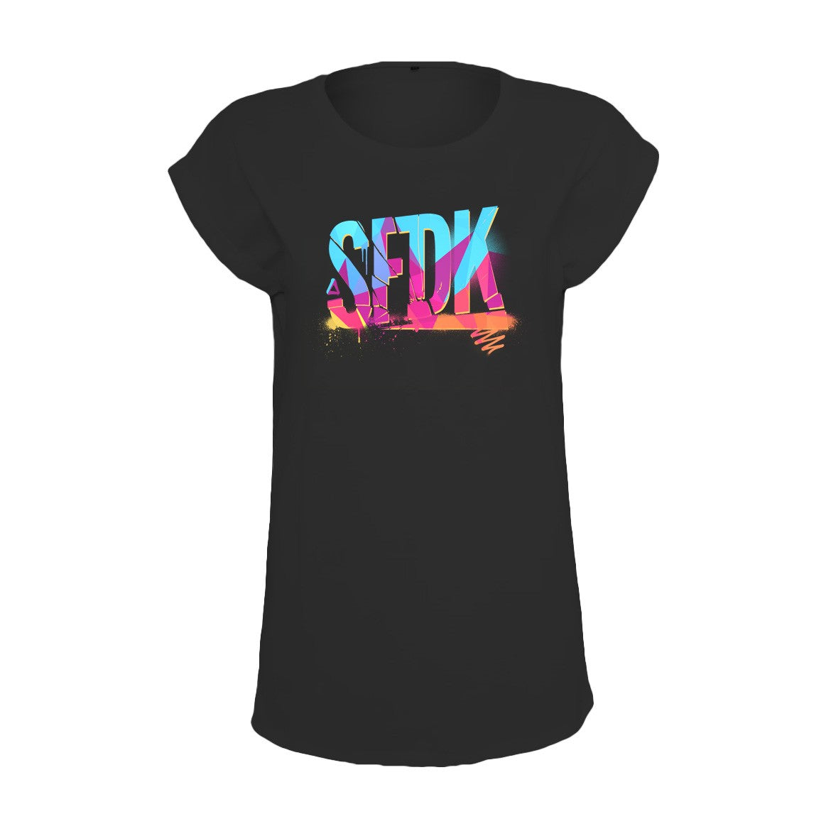 Camiseta negra de mujer "SFDK GRAFF"