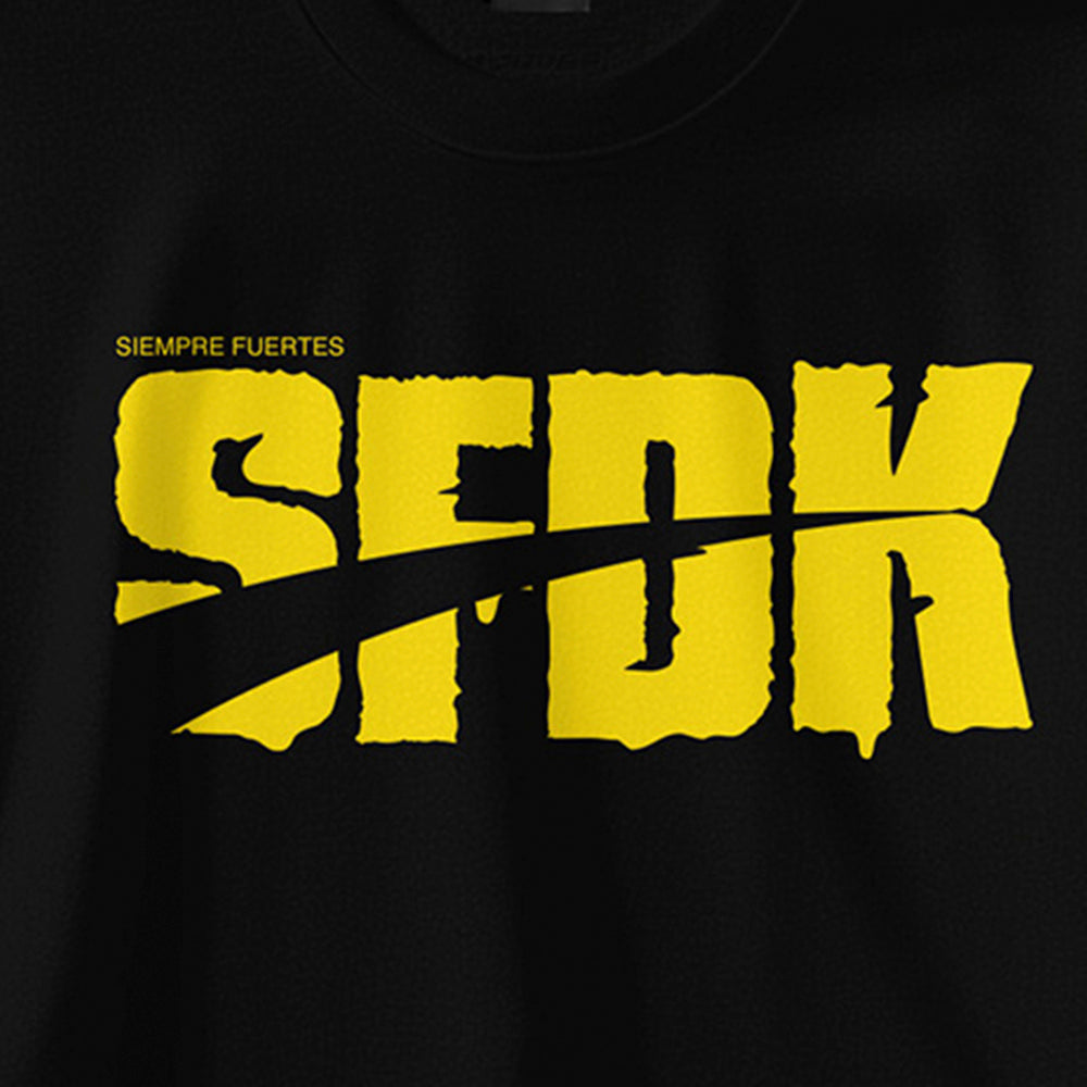 Camiseta negra letras amarillas "SLIMY"