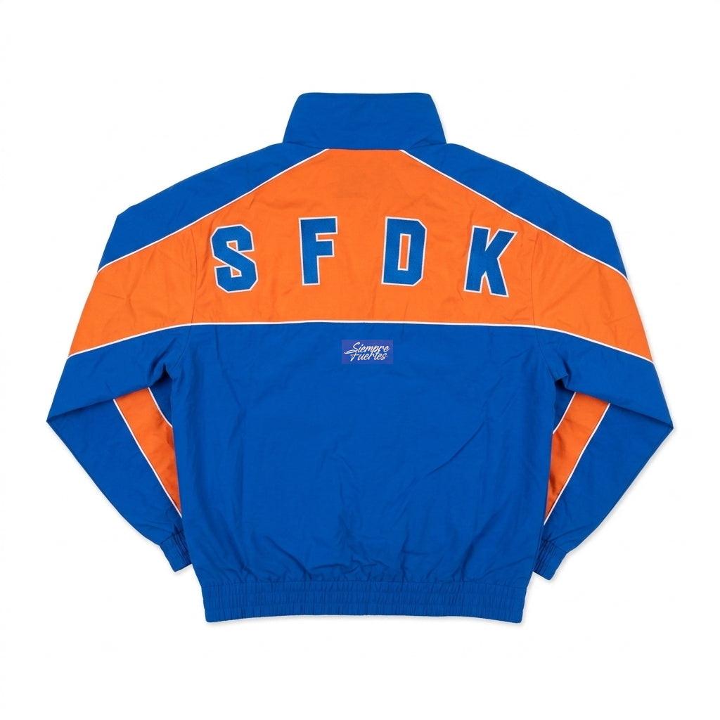 OFERTA LANZAMIENTO Chaqueta azul y naranja deportiva "ORIGINAL RAP"