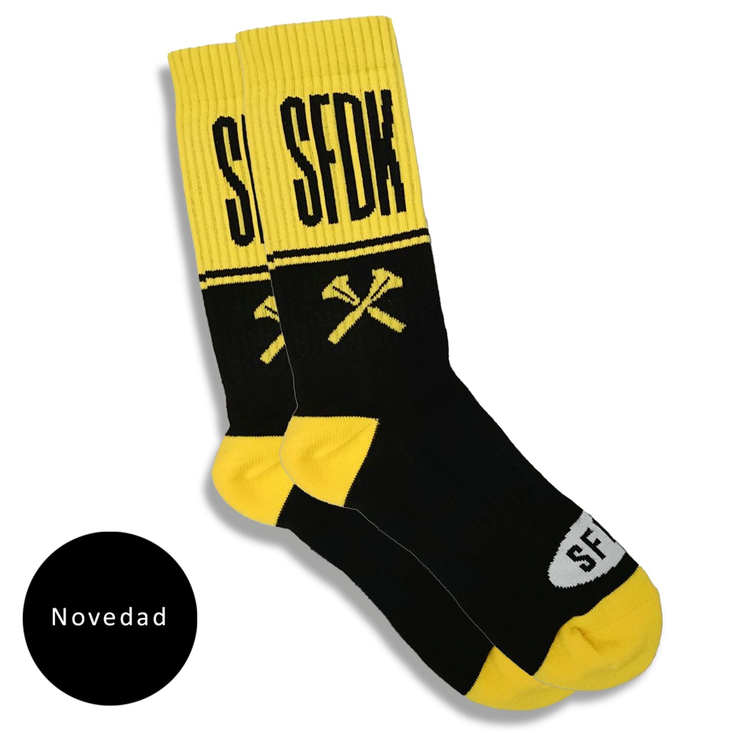 calcetines negro y amarillo "SFDK"