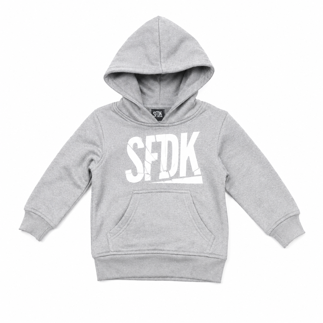 Sudadera infantil gris LETRAS ROTAS