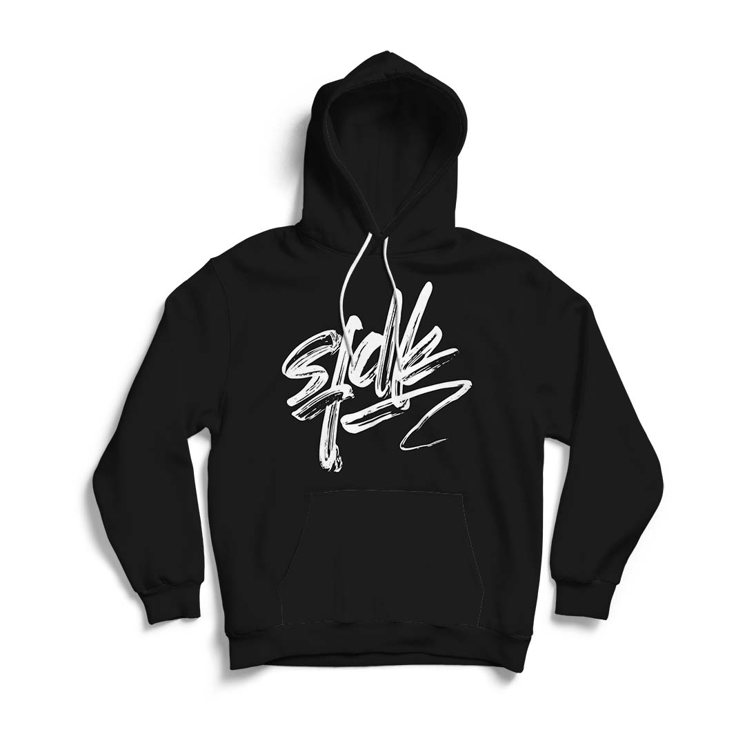 Sudadera negra con capucha "BRUSH"
