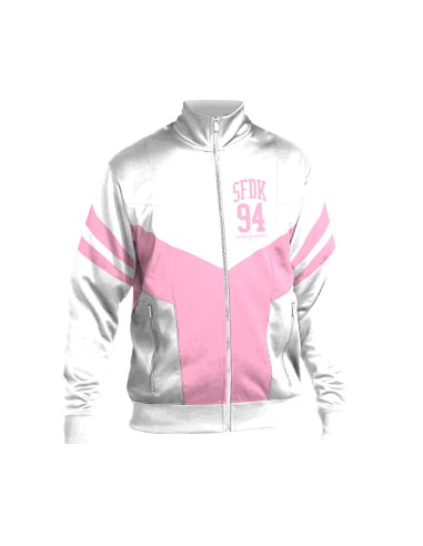 chaqueta blanca y rosa deportiva "SFDK 94"