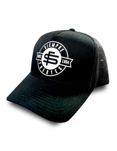 Gorra negra rejilla con visera curva "SF"