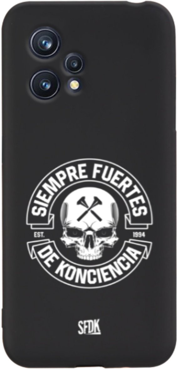 SFDK SKULL carcasa negra ultra suave REALME