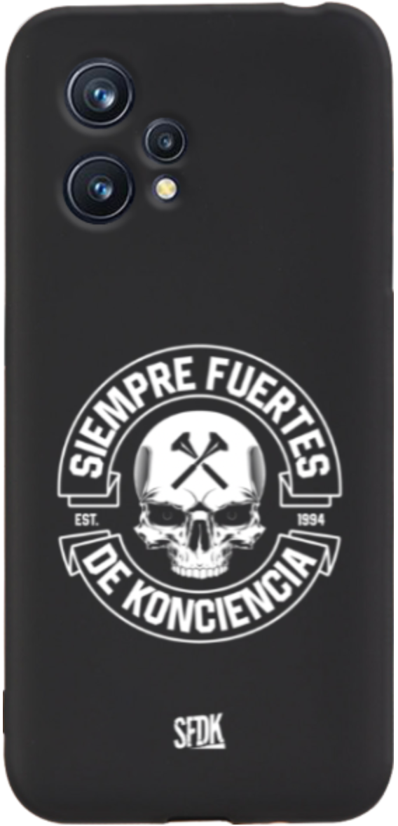 SFDK SKULL carcasa negra ultra suave REALME