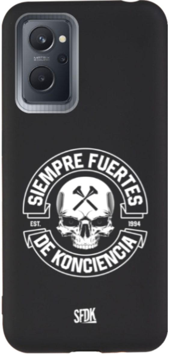 SFDK SKULL carcasa negra ultra suave REALME