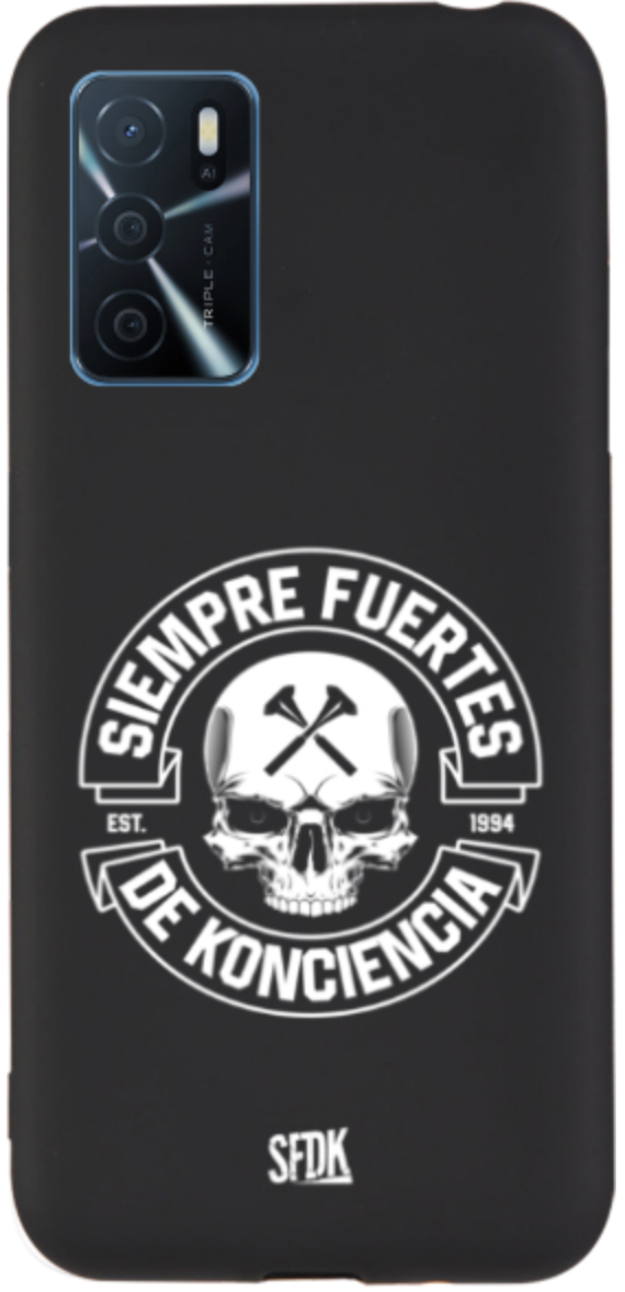 SFDK SKULL carcasa negra ultra suave OPPO
