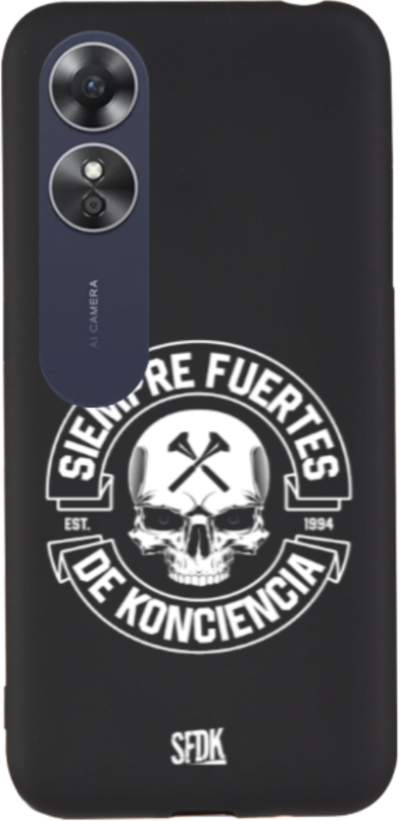 SFDK SKULL carcasa negra ultra suave OPPO