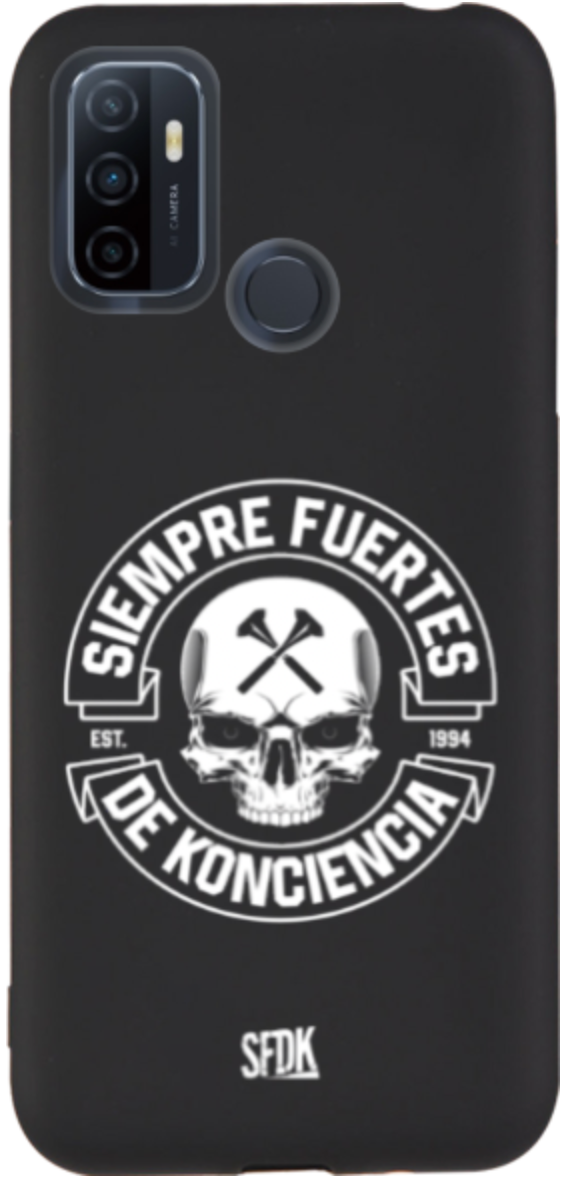 SFDK SKULL carcasa negra ultra suave OPPO