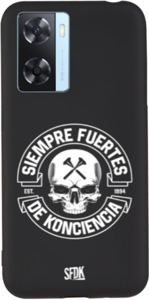 SFDK SKULL carcasa negra ultra suave OPPO
