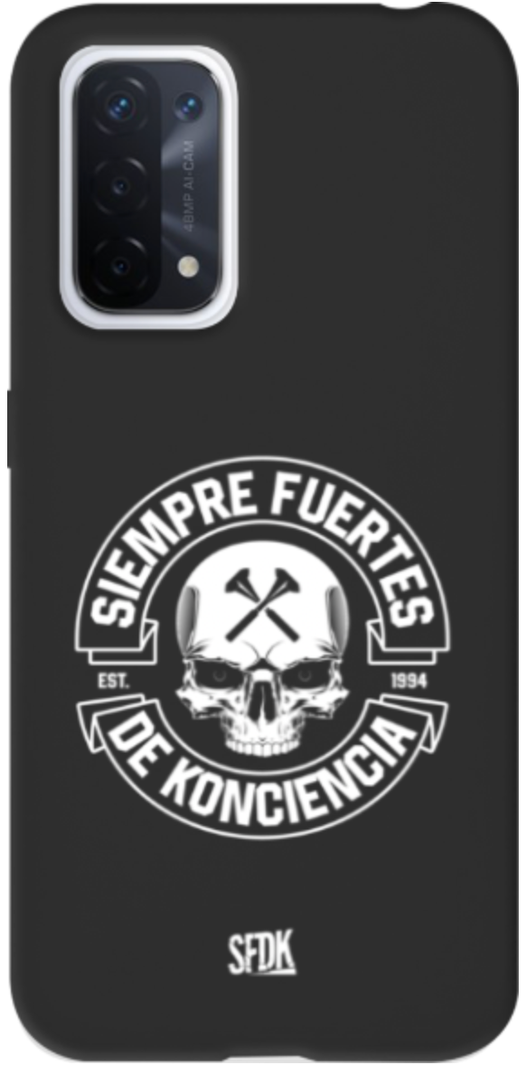 SFDK SKULL carcasa negra ultra suave OPPO