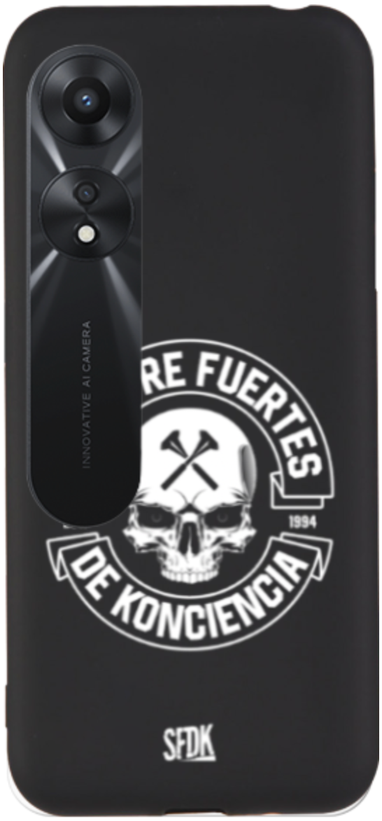 SFDK SKULL carcasa negra ultra suave OPPO