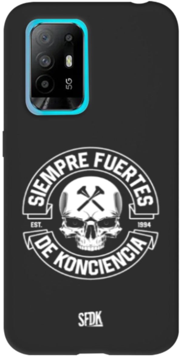 SFDK SKULL carcasa negra ultra suave OPPO