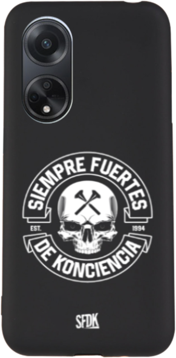 SFDK SKULL carcasa negra ultra suave OPPO