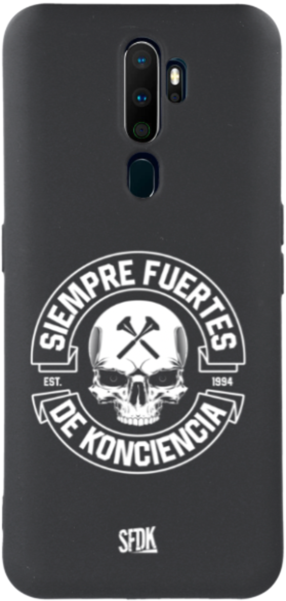 SFDK SKULL carcasa negra ultra suave OPPO