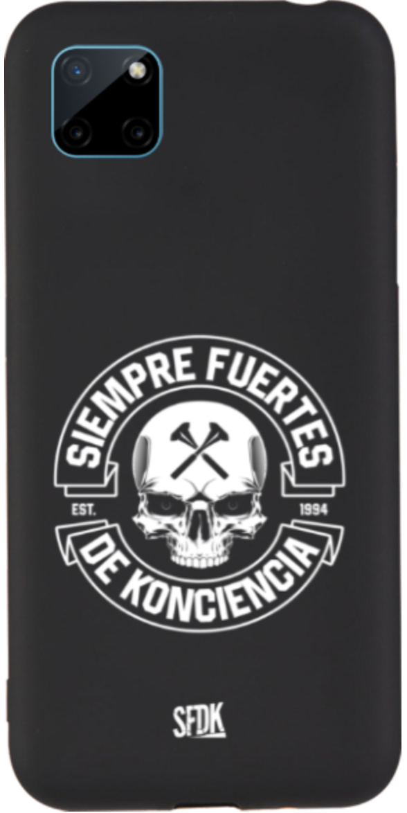 SFDK SKULL carcasa negra ultra suave REALME