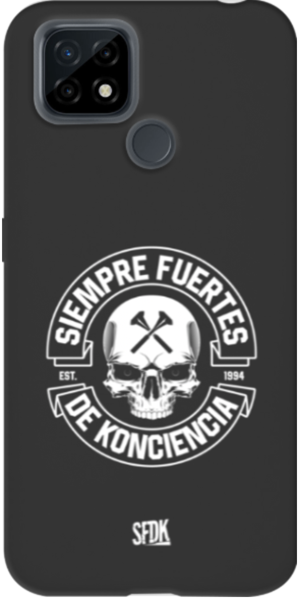 SFDK SKULL carcasa negra ultra suave REALME