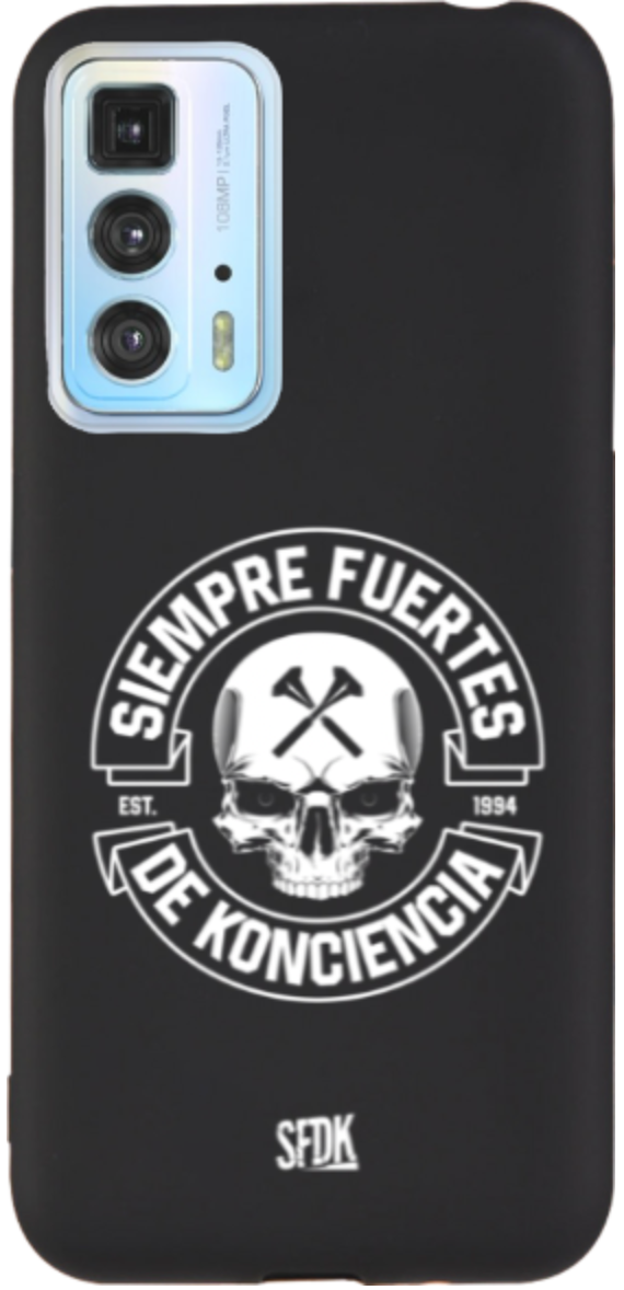 SFDK SKULL carcasa negra ultra suave MOTOROLA