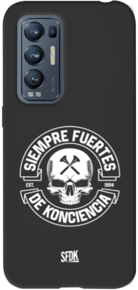 SFDK SKULL carcasa negra ultra suave OPPO