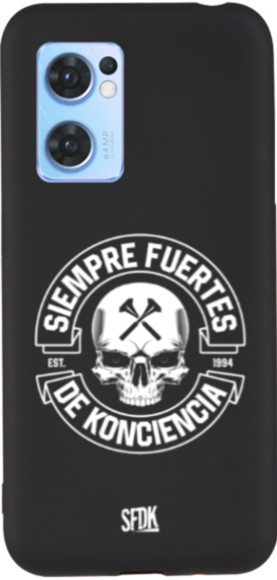 SFDK SKULL carcasa negra ultra suave OPPO