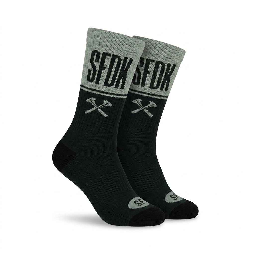 calcetines gris y negro "SFDK"