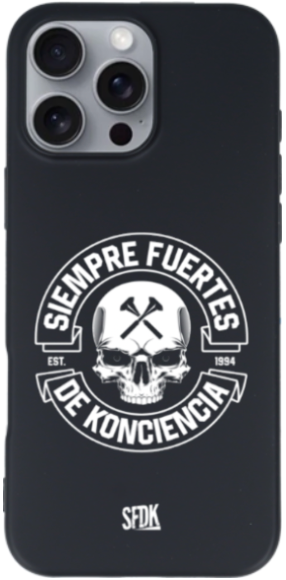 SFDK SKULL carcasa negra ultra suave APPLE