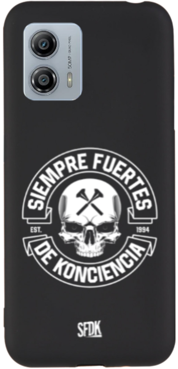 SFDK SKULL carcasa negra ultra suave MOTOROLA