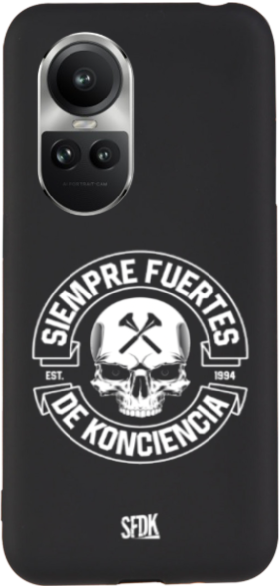 SFDK SKULL carcasa negra ultra suave OPPO