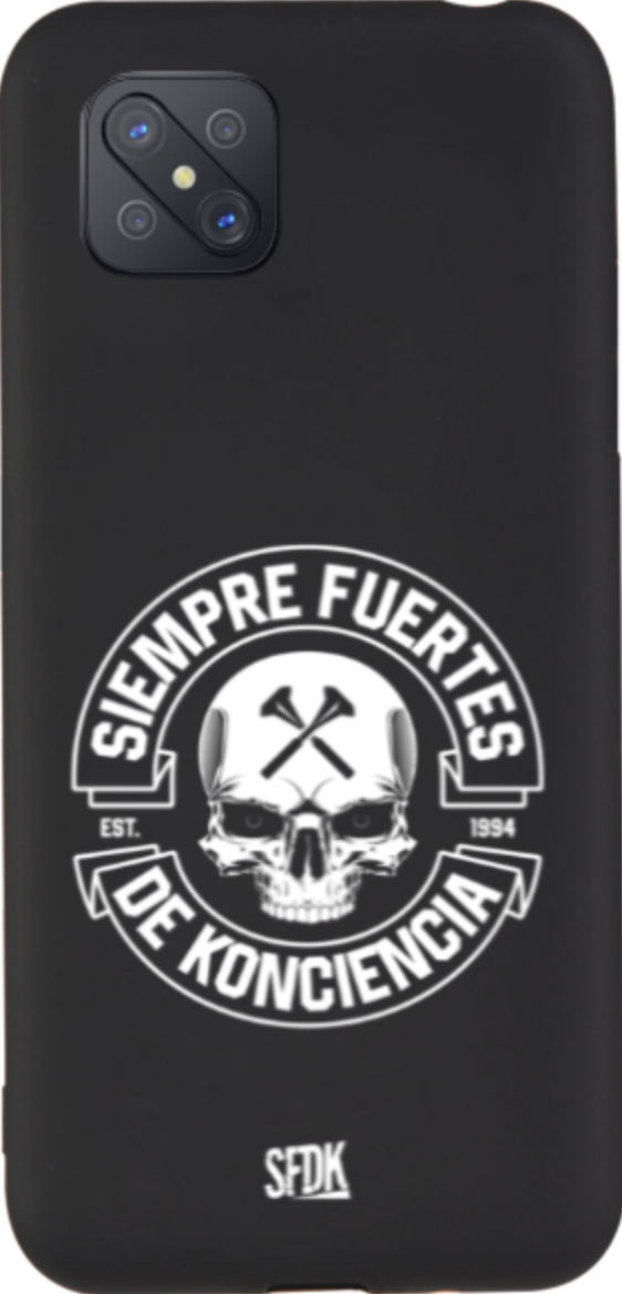 SFDK SKULL carcasa negra ultra suave OPPO