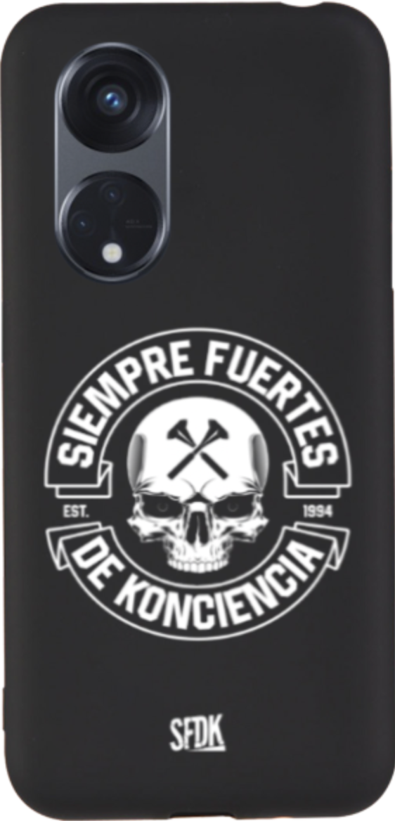 SFDK SKULL carcasa negra ultra suave OPPO