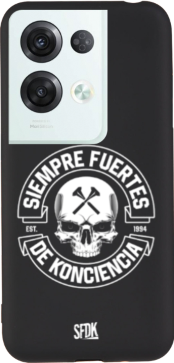 SFDK SKULL carcasa negra ultra suave OPPO
