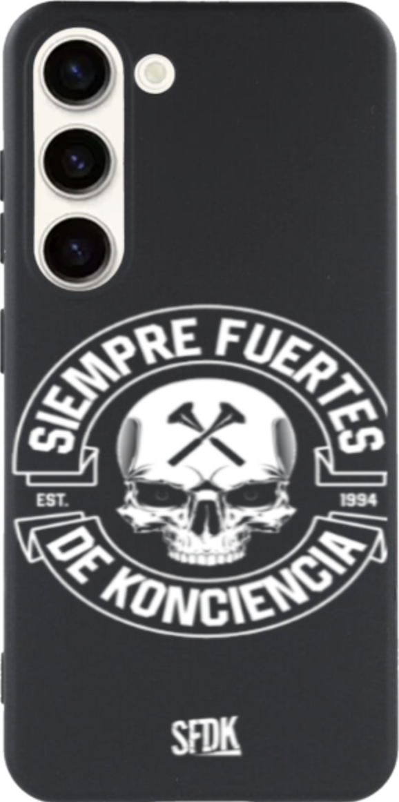 SFDK SKULL carcasa negra ultra suave SAMSUNG