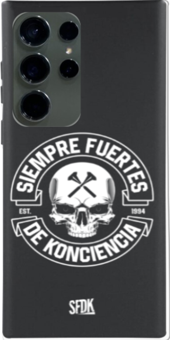 SFDK SKULL carcasa negra ultra suave SAMSUNG