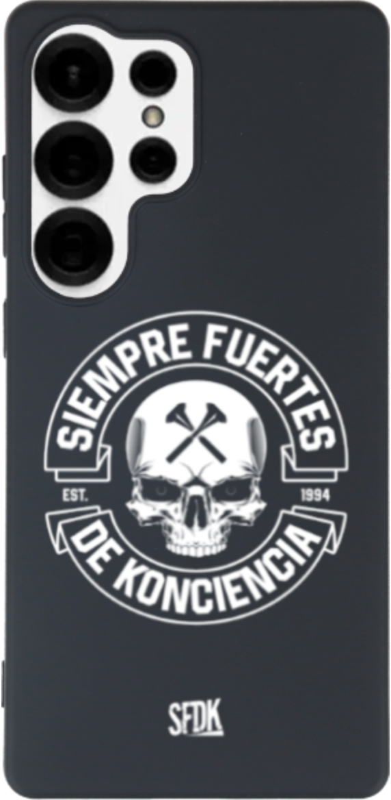SFDK SKULL carcasa negra ultra suave SAMSUNG