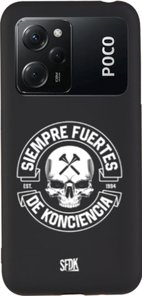 SFDK SKULL carcasa negra ultra suave OPPO