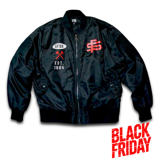 Chaqueta bomber negra Edición Limitada "SF"