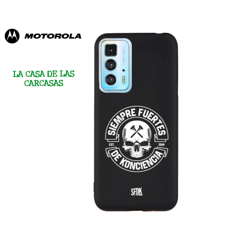SFDK SKULL carcasa negra ultra suave MOTOROLA
