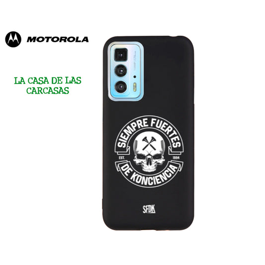 SFDK SKULL carcasa negra ultra suave MOTOROLA