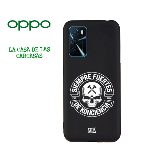SFDK SKULL carcasa negra ultra suave OPPO