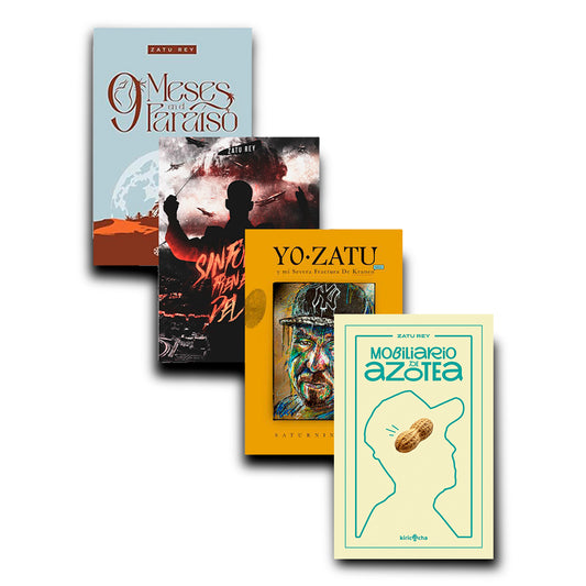 PACK 9 meses en el paraíso, Mi Severa fractura de kráneo, Sinfonía frenética del Kaos y mobiliario de azotea.