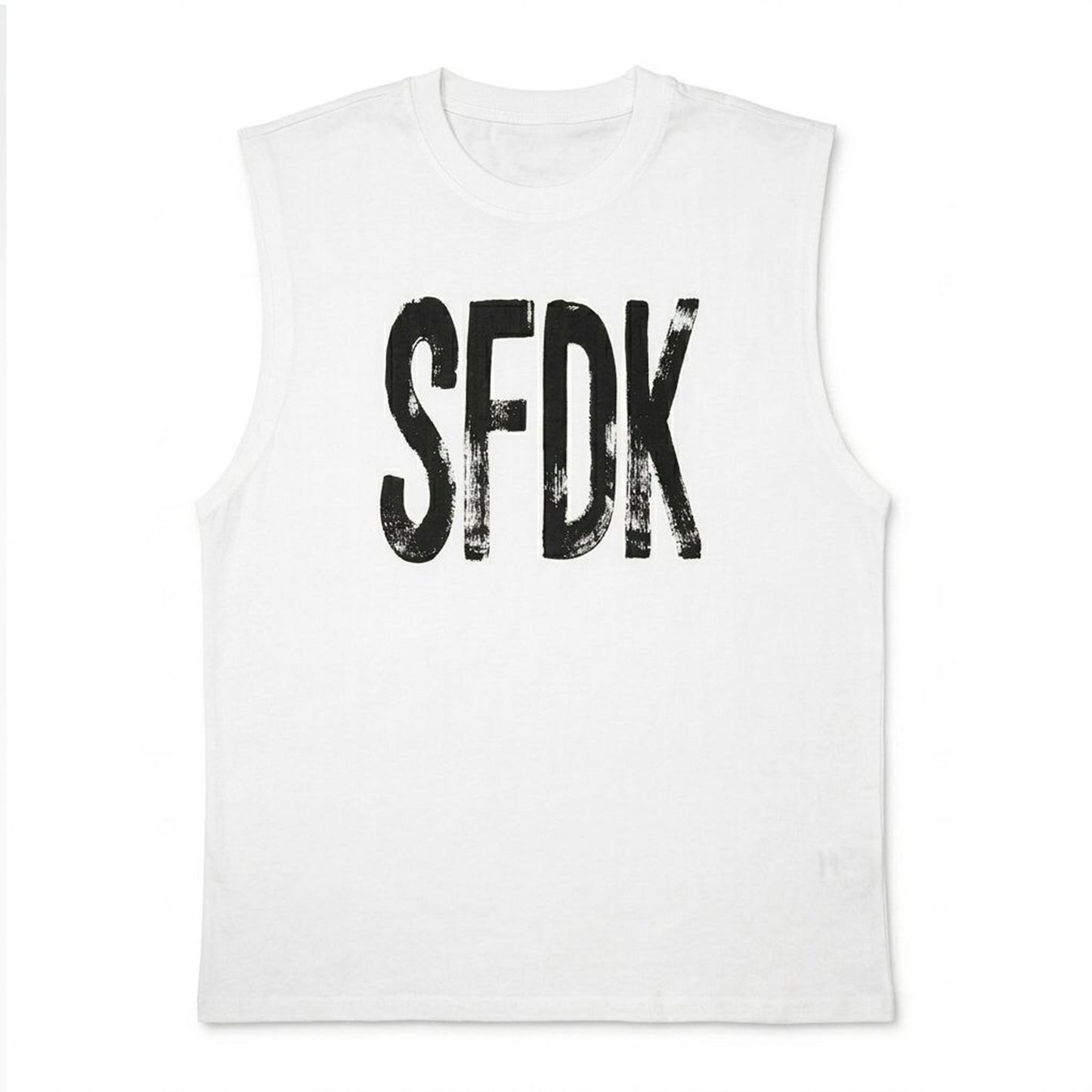 Camiseta sin mangas blanca "RAW CUT"