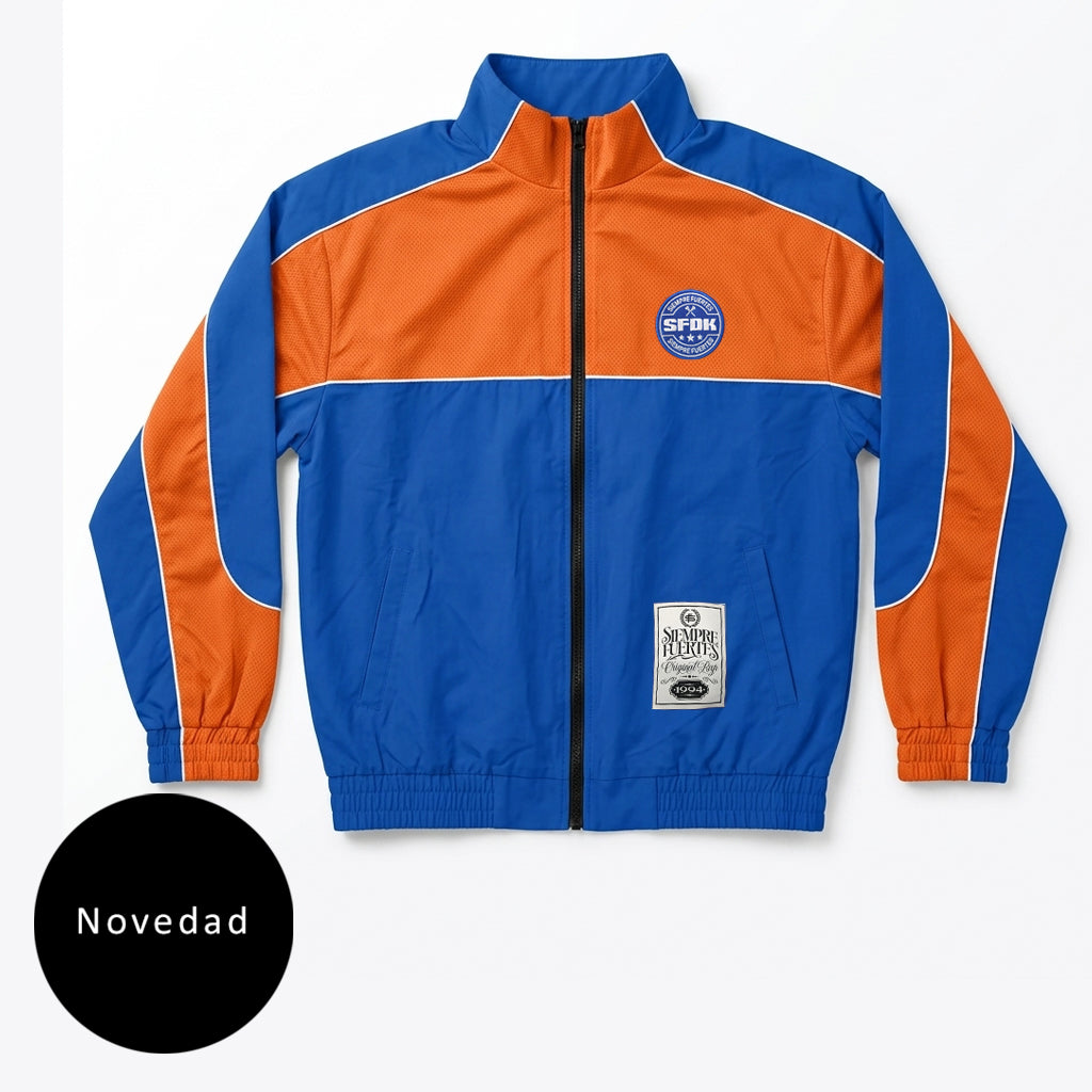 OFERTA LANZAMIENTO Chaqueta azul y naranja deportiva "ORIGINAL RAP"