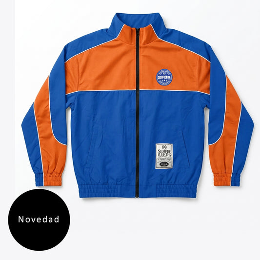 OFERTA LANZAMIENTO Chaqueta azul y naranja deportiva "ORIGINAL RAP"