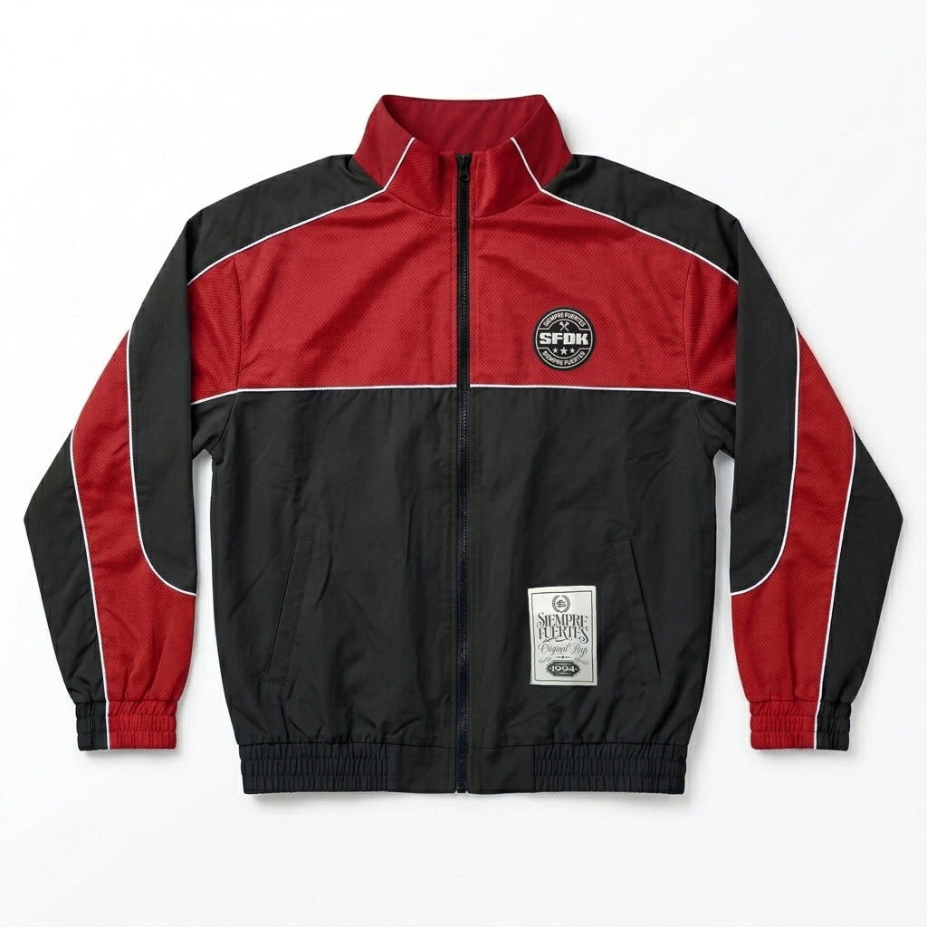 OFERTA LANZAMIENTO Chaqueta negra y roja deportiva "ORIGINAL RAP"