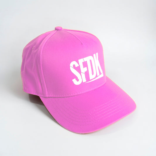 Gorra visera curva rosa "SFDK"