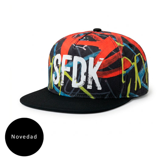 Gorra visera plana estampada "NEW BRUSH"