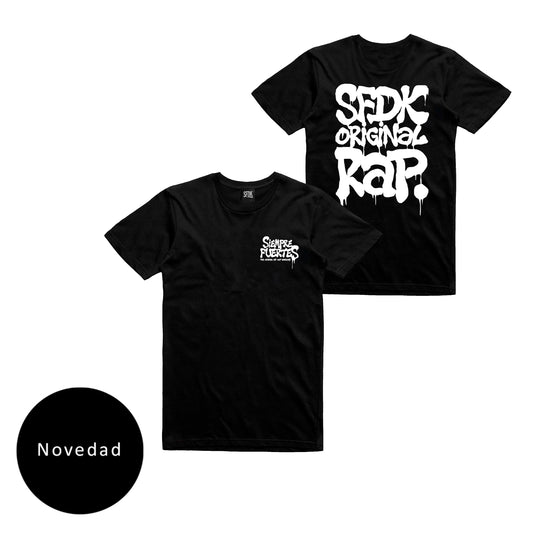 Camiseta negra " SFDK ORIGINAL RAP" (Prenda OVERSIZE)
